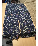 ANTHROPOLOGIE MAEVE THE COLETTE CROP WIDE LEG LINEN PANTS NAVY FLORAL SZ 31 - $122.89 CAD