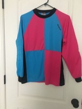 Reusch Adult Pink &amp; Blue Long Sleeve Shirt GoalKeeper Soccer Size Small - £36.62 GBP