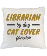 Make Your Mark Design Librarian Cat Lover Library White Pillow Cover for... - $24.74+