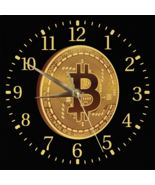 Wall Clock Canvas - Cryptocurrency Black and White - $41.86 CAD+