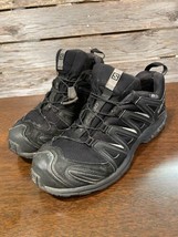 Salomon XA Pro 3D Men&#39;s Size 9 Black Silver Hiking Outdoor Trail Shoes - £33.92 GBP