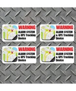 4 Pack ALARM SYSTEM GPS TRACKING DEVICE Vehicle Car Warning Vinyl Decals... - $128.35 MXN