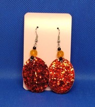 Sparkly Red Glitter Confetti Earrings - £2.36 GBP