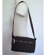 Vintage LeSportSac Small Ripstop Nylon Shoulder Bag Brown - $21.99