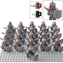 21pcs/set LOTR Dwarf Shortsword  Infantry Army Set Custom Minifigures Toys - £22.66 GBP