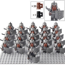 21pcs/set LOTR Dwarf Shortsword  Infantry Army Set Custom Minifigures Toys - £22.55 GBP