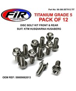 FIR titanium disc bolt set front + rear Husqvarna TC125 TC250 FC250 FC35... - £30.71 GBP