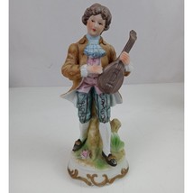 Vintage Colonial Man Playing The Mandolin Collectible Porcelain Figurine - €9,37 EUR