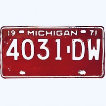 1971 United States Michigan Base Passenger License Plate 4031-DW - £14.78 GBP