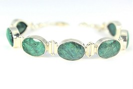 Chrome Diopside 8in Bracelet REAL Solid .925 Sterling Silver 20.0 g - £198.93 GBP
