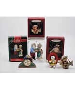 Vintage Hallmark Christmas Ornaments Lot of 4 Santa Firefighter Mrs. Claus  - €18,90 EUR