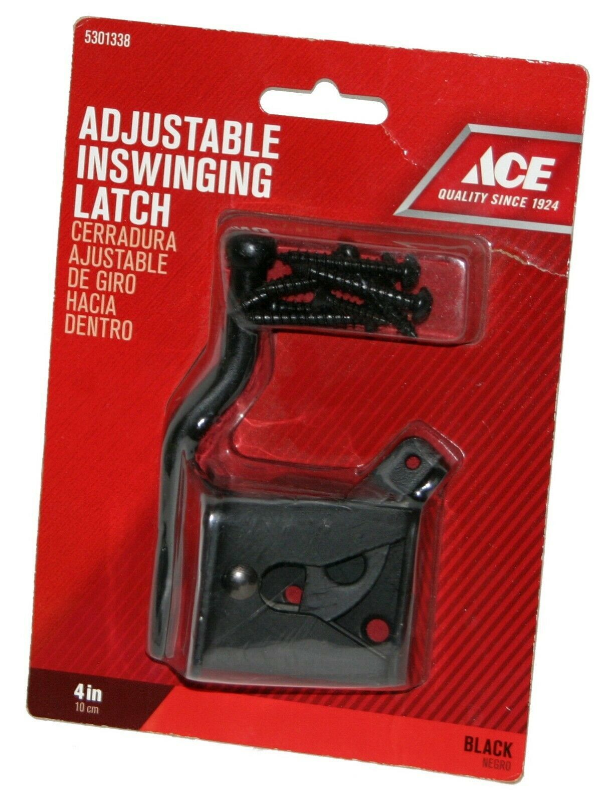 Ace 4" Bar Adjustable Inswinging Inward Inside Latch Gate Fence Black 5301338 - $6.90