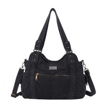 Angel Barcelo Fashion Denim Bags Women Shoulder Bag Large Capacity Shopping Hand - £58.63 GBP