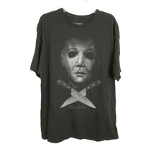 Halloween Men Women Shirt Size XL Black Jason Mask Knife Short Sleeve Te... - £15.70 GBP