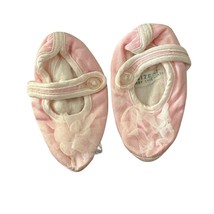 Sweet Vintage Baby Shoes Pink Soft Fabric Ballet Slippers Size 1 Japan - $254.51 MXN