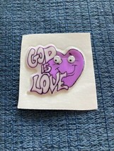 GOD is LOVE Vintage 1970s Puffy Sticker with Googly Eyes RARE ~ HTF ~ Taiwan - £9.47 GBP