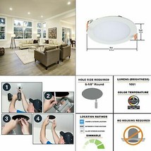 Halo Hlb 6 In. White Round Integrated Led Recessed Light Direct Mount Kit - £23.92 GBP