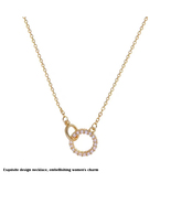 DURUILY Jewellery Minimalist collarbone chain, circular ring design neck... - £13.27 GBP