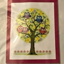 VERVACO Little Owls Tree Counted Cross Stitch DIY Kit 9.2&quot; x 12&quot; Embroid... - £13.58 GBP
