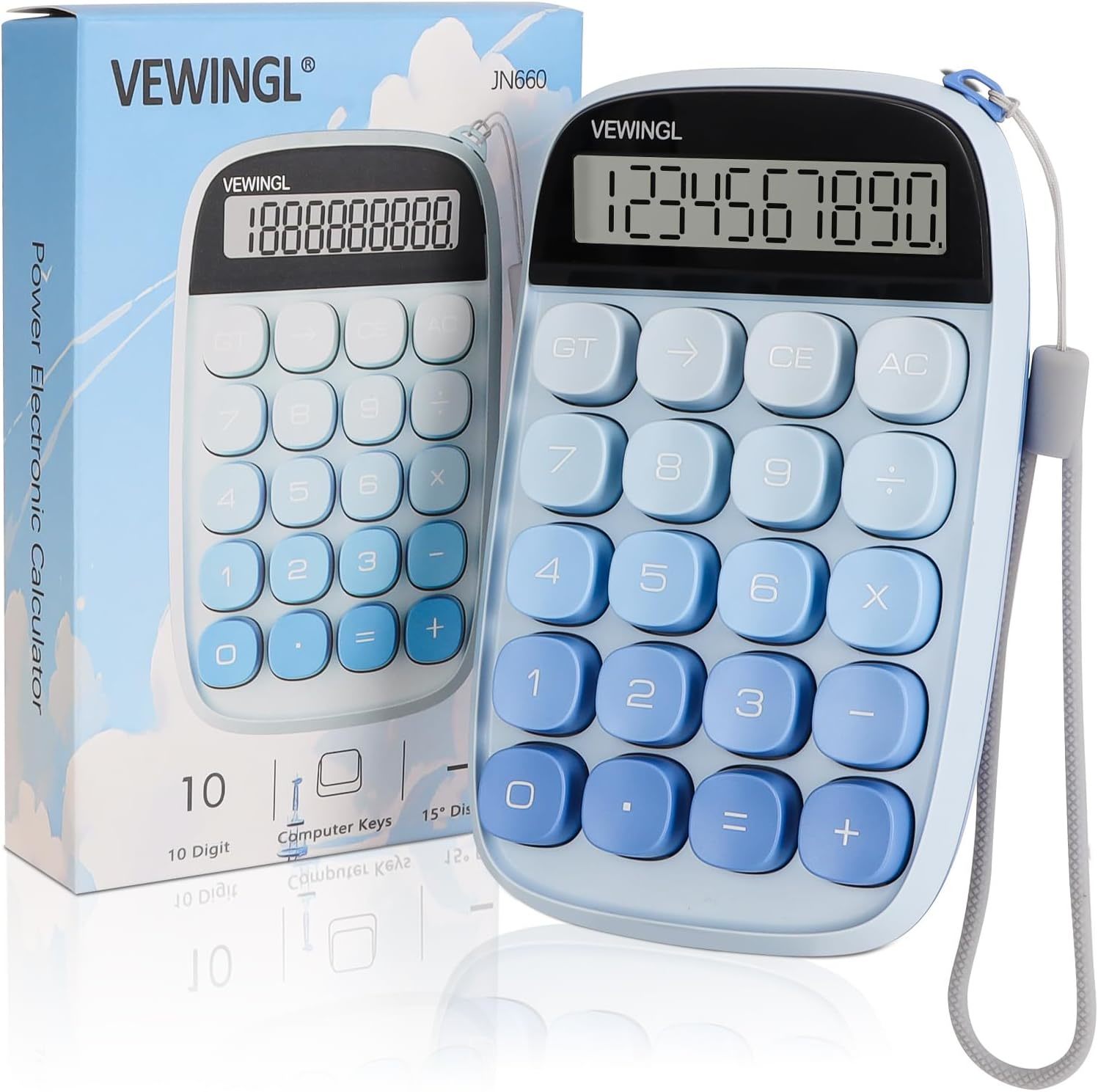 This Mechanical Switch Calculator Has A Gradient Blue Display And Button... - $26.94