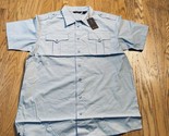 Sky Blue Button Up Short Sleeve Mens Sz XL NWT Vintage PJ Mark Shirt Y2K - £15.73 GBP