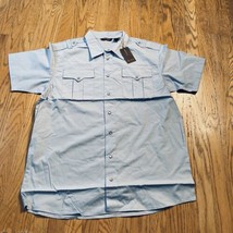 Sky Blue Button Up Short Sleeve Mens Sz XL NWT Vintage PJ Mark Shirt Y2K - £14.12 GBP