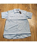 Sky Blue Button Up Short Sleeve Mens Sz XL NWT Vintage PJ Mark Shirt Y2K - £14.15 GBP