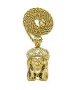 [ICEMOND] Jesus Pendant Gold or Silver Plated Rope Chain Necklace - 2 Color - £15.74 GBP