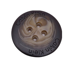 Calvin Klein coffee brown color swirl Main Front Replacement Large Button 1.33&quot; - £6.93 GBP
