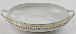 Nippon China Hand Painted Pink Rose Pattern Oval Vegetable Bowl No Lid Vintage - £23.19 GBP