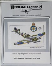 Cross Stitch Chart Heritage Crafts Classics Supermarine Spitfire RAF - £7.77 GBP
