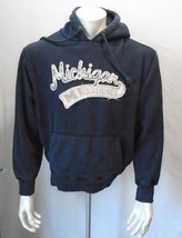 Michigan Wolverines Hoodie Blue Long Sleeve Spell Out Hooded Sweatshirt ... - $7.92