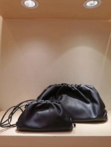 Women&#39;s Brand Genuine Leather Cloud Bag Retro Underarm Bag Gold Glitter Laser To - £113.54 GBP