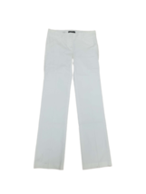 THEORY Damen Straight Fit Hose Elegant Minimalistisch Solide Weiß Größe US 8 - £70.40 GBP