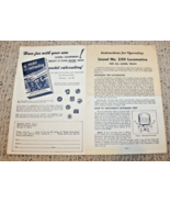 Lionel Postwar #250 Scout Steam Locomotive Instruction Sheet #250-8 3-57 - $19.99