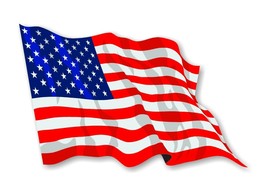 USA Flag Waving American Flag Precision Cut Decal - £3.16 GBP+
