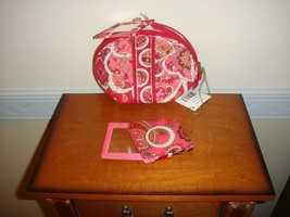 Vera Bradley Rosy Posies Mirror Cosmetic NWT And Magnifier NWOT - £26.78 GBP