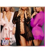 woowsexy,underwear, sleepwear Women Lace Dress Nightdress,  Thong panty Set - $222.71 MXN