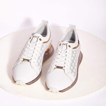 Vinci The Cenova White & Gold Leather Men Sneaker image 14