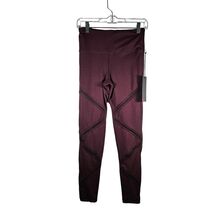 Mono B Women's Leggings Athletic Pant Size Small Burgandy NWT Style APH6105 - $22.11