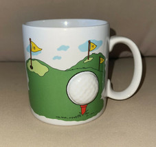 Vintage Russ Berrie 18 Hole Golf Golfer Ceramic Coffee Mug Cup 3-D Ball ... - £9.01 GBP