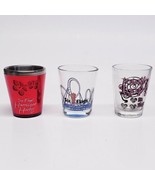 Lot Of Three Collectible Six Flags Shot Glasses HURRICANE HARBOR, GREAT ... - $10.58