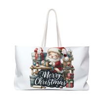 Personalised/Non-Personalised Weekender Bag, Santa, Merry Christmas, awd-220 - £38.24 GBP