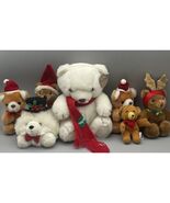 Vintage Lot 7 Christmas Plush Bears 1980s Dakin Mary Meyer Russ Mini Toy... - €16,71 EUR
