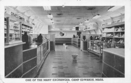 Camp Edwards Ma~One Of The Many Exchanges~Military Soldier Postcard - £8.35 GBP