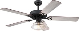 Westinghouse Lighting 7304800 Scholar Ceiling Fan, 52&quot;, Matte Black - £111.29 GBP