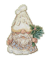 DIY Mill Hill Mushroom Gnome Christmas Counted Cross Stitch Kit - £12.78 GBP