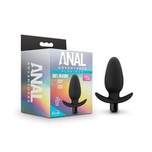 Blush Anal Adventures Platinum Silicone Vibrating Saddle Plug Black - £25.51 GBP