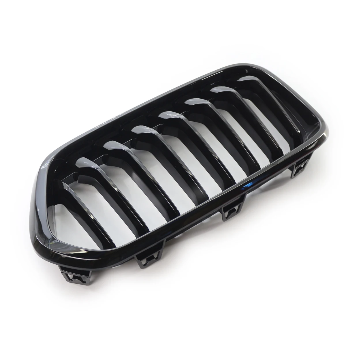 Glossy Black Car Front Bumper Kidney Grilles Replacement Racing Grills Accesso - £60.36 GBP