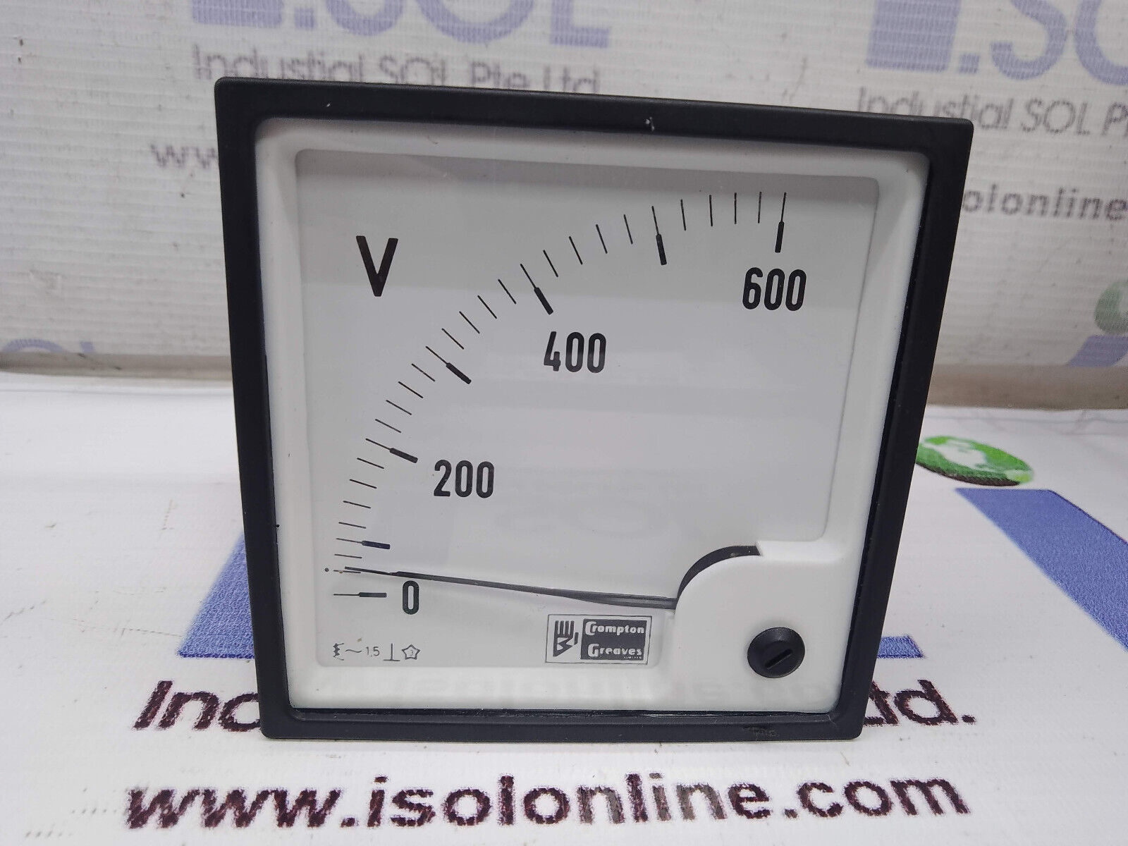 Crompton Greaves 1.5 Voltmeter Panel Voltmeter 6AC600V - $204.97